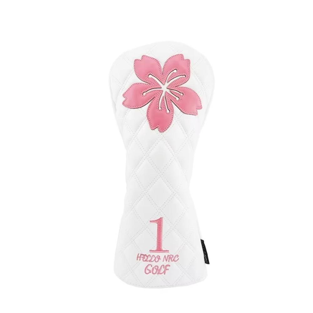 PU Leather Golf Club Protector Sakura Pattern Wood Headcover Golf Head Cover  Golf Supplies