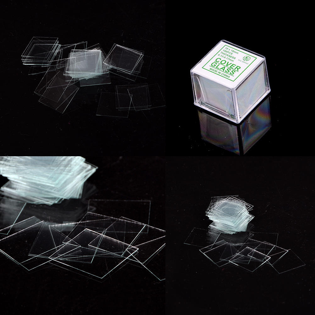100 Pcs Glass Micro Cover Slips 18X18Mm - Microscope Slide Covers
