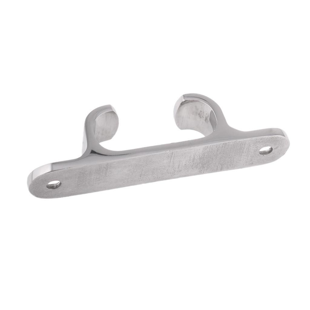2pcs 100mm Stainless Steel Straight Bow Chock Fairlead Boat Rope Line Cleat