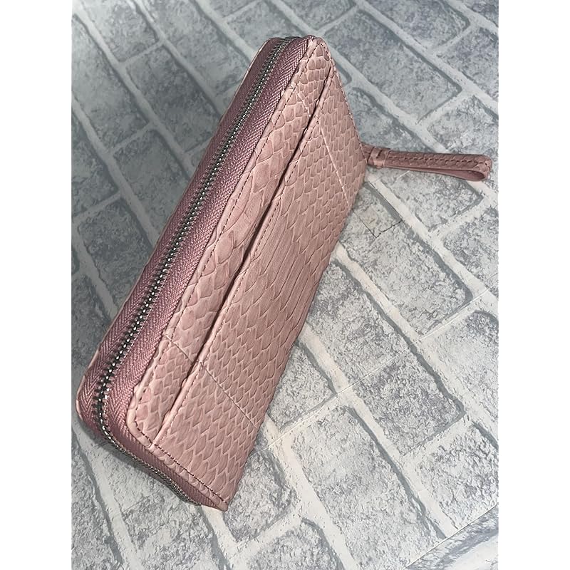 [GUODI] [Goody] long wallet round zipper type With card case diamond python genuine leather (genuine snake leather) ladies men's TK-AB20LW3 (light