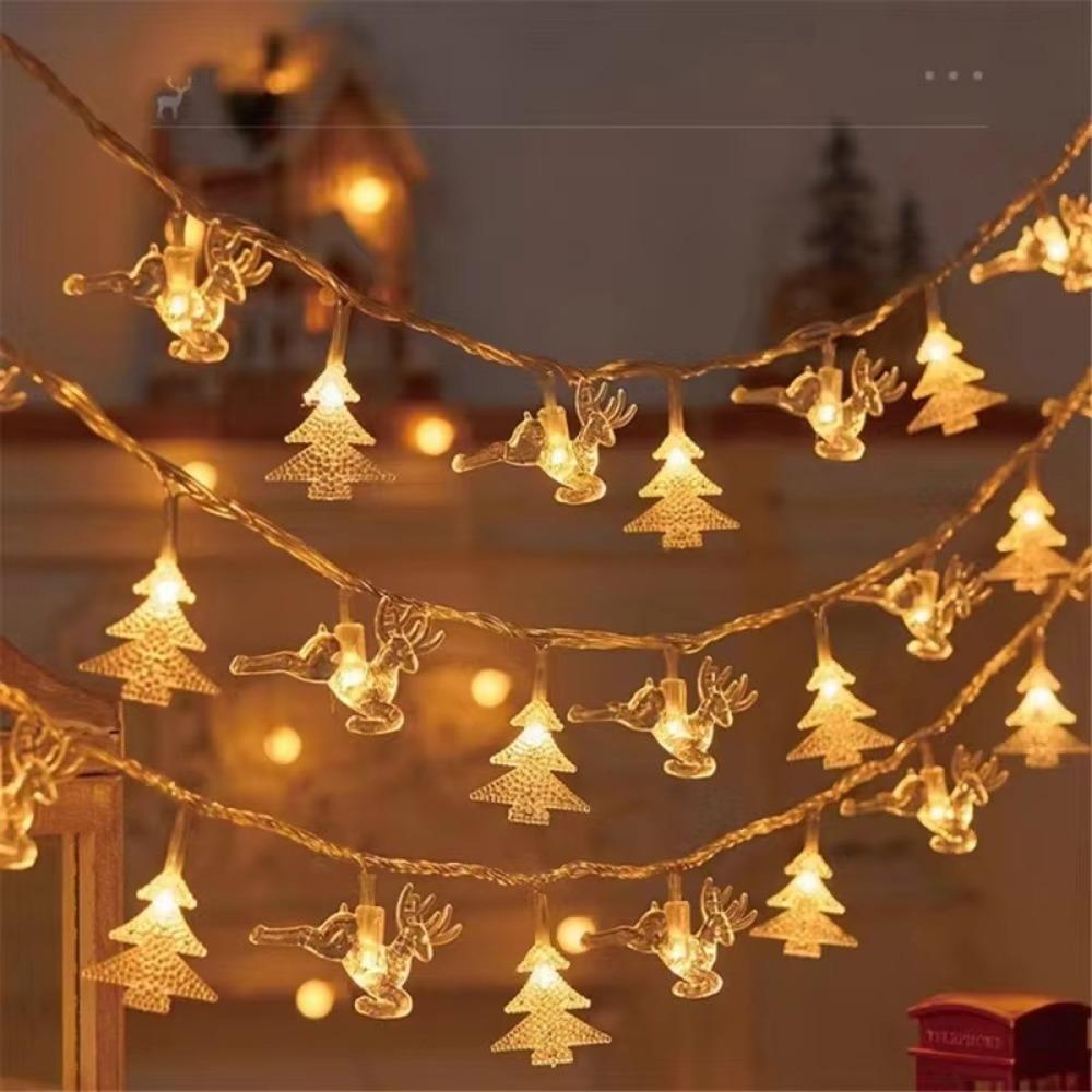 Garland Lights Garden Fairy Lights 3M Christmas Decorations Bell Deer LED String Lights
