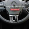 Carbon Fiber Steering Wheel Badge & Lower Bumper Sticker for VW Magotan CC 12-18 Interior