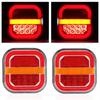 2PCS Red Yellow White Flowing 28LED Side Marker Light Truck Trailer Turn Signal Tail Lights Car Stop Brake Indicator Taillights