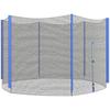 10ft Trampoline Net Replacement with 6 Plastic Pole Covers, Weather-Resistant Trampoline Netting Replacement with Zipped Entrance, Poles Not Included