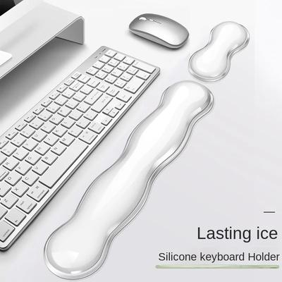 Ergonomic Mouse Pad Wrist Antislip Silicone Transparent Wrist Brace Support Mat Memory Wrist Pad Computer Laptop Keyboard Mat