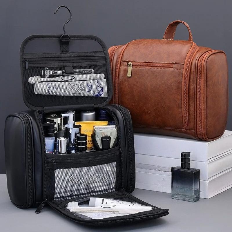 Large-capacity Waterproof Toiletry Storage Bag with Hook, Portable Cosmetic Bag, Wet and Dry SeparationTravel Toiletry Bag