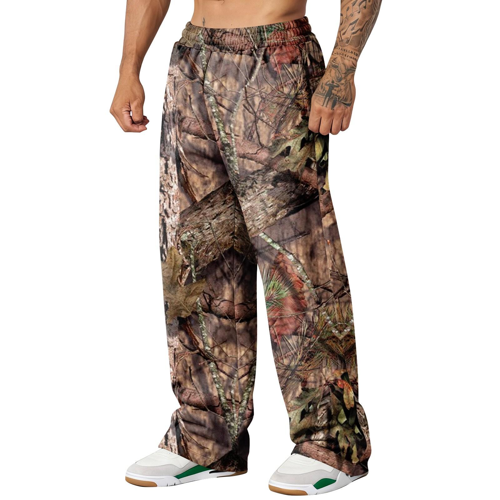 

Мужские камуфляжные широкие спортивные штаны свободного кроя, мужские повседневные модные спортивные штаны XL