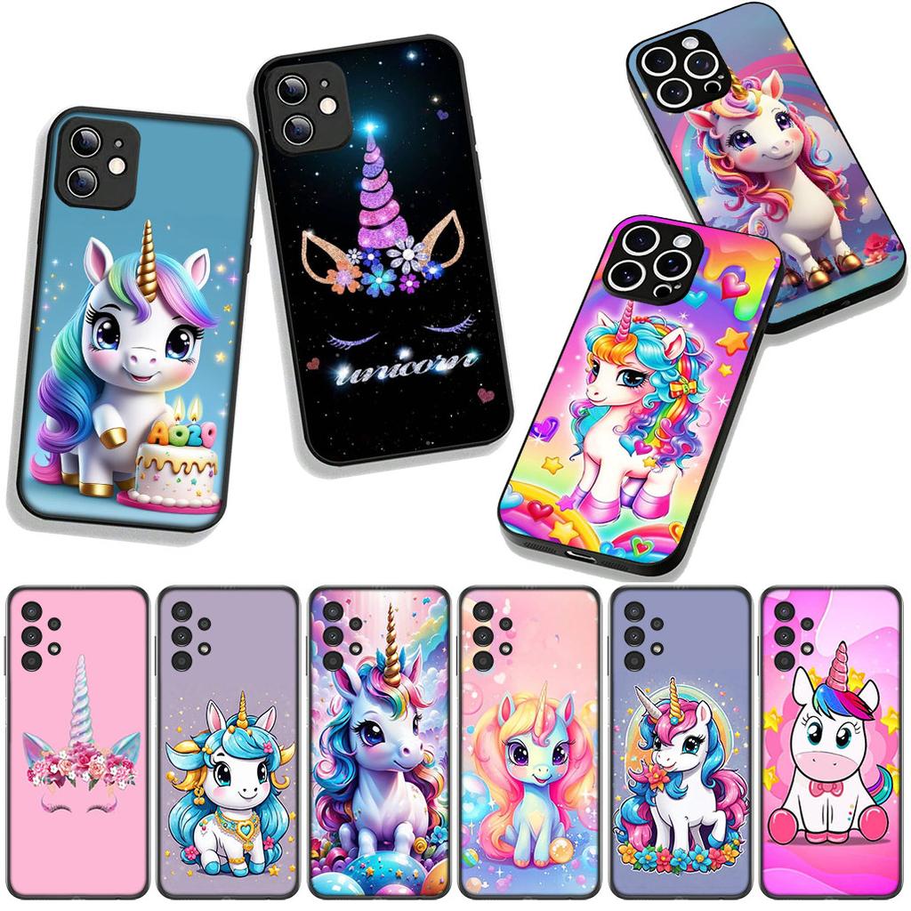 for OPPO A54 A40 A60 A80 A18 A16 A17 A38 A78 A79 A57 A55 A96 A15 A12 Phone Cover Case Wallpaper Unicorn Lovely Poster Casing