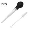 1 Set with Cleaning Brush Turkey Baster Tube Pump Food Grade Practical Cooking Chicken Turkey Poultry Baster Syringe