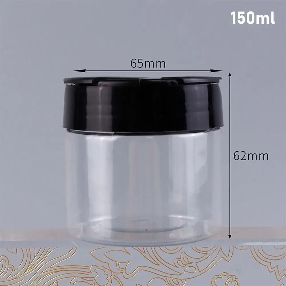 1Pcs Kitchen Gadget Seasoning Bottle with Butterfly Lids Labels Clear BBQ Condiment Box Plastic 130ml-600ml Spice Jars