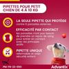 ADVANTIX Chien Solution Antiparasitaire Petite Race 4 à 10kg 4 pipettes