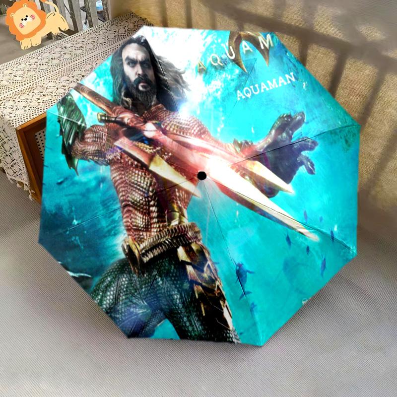 Aquaman Deep Sea Clash Folding Umbrella Travel Suitable For All Seasons Umbrella Printing Gift