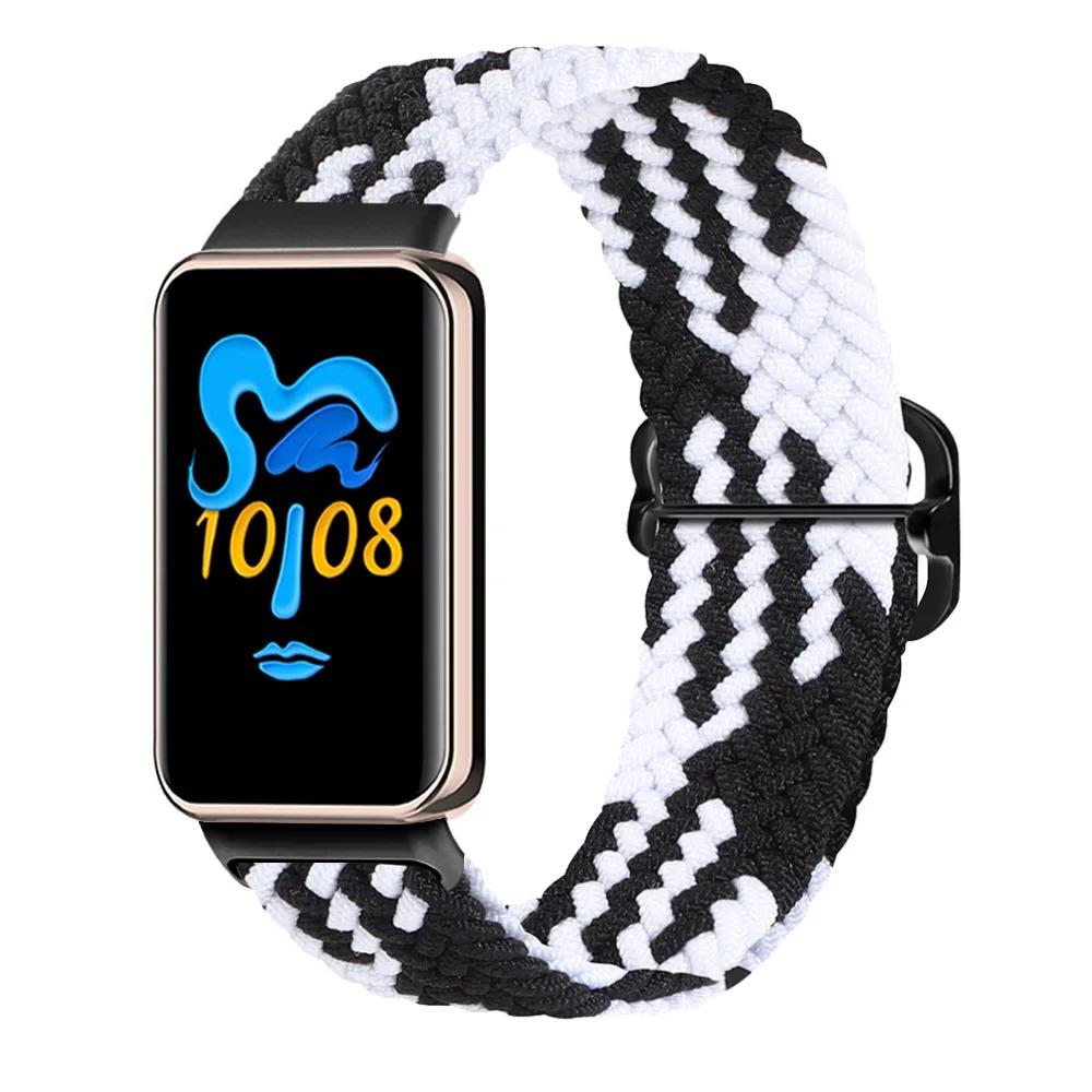 Elastic Nylon Solo Strap for Honor Band 9 Bracelet Women Men Loop Braided Wristband With Metal Clasp for Honor Band 10 Correa