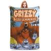 Warm BlanketChildren Travel Grizzys and The Lemmings Throw Blanket  Flannel Bedspread For Bedroom Street Trend Sofa Bed Cover