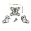 10/20/30 Pcs Zinc Alloy Butterfly Corner Bracket, Plank Corner Connector, Removable Corner Bracket, with Screws
