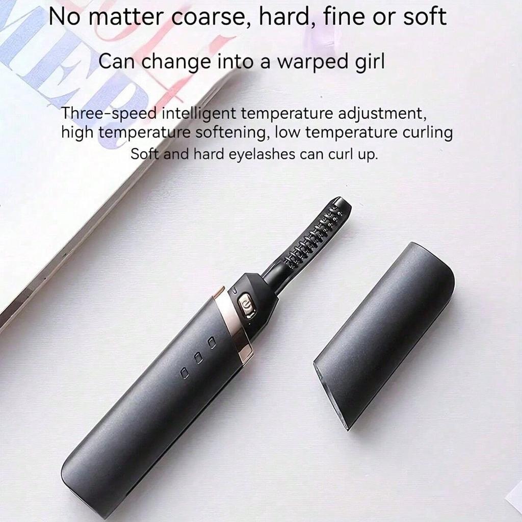 1pc Rechargeable Electric Eyelash Curler Portable Fast Natural Lash Curling Makeup Tool For Women