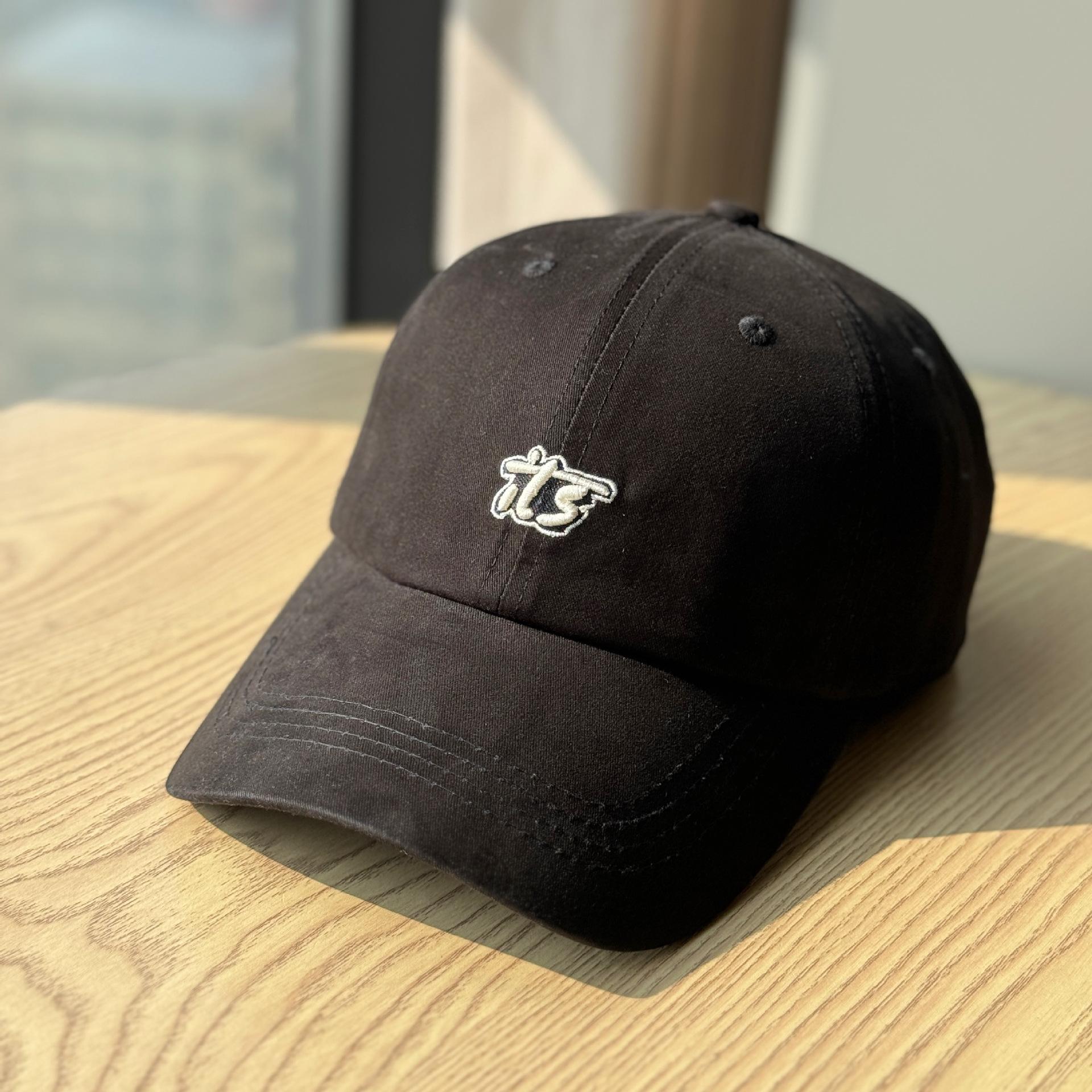

Korean-style all-season hat for men and women, with three-dimensional letter embroidery, soft-top baseball cap, casual and versatile, trendy duckbill Adult54-60Adjustable чёрный