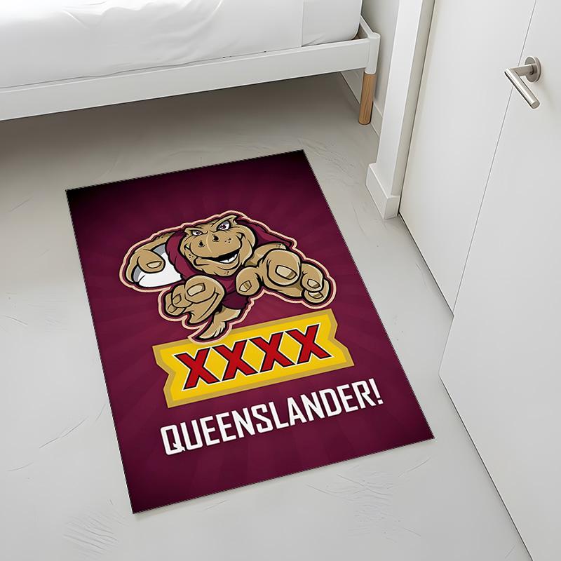 Queensland Maroons (5) Rug Suitable For Living Rooms Bedrooms Computer Rooms Dining Areas And Placement Under Tables And Chairs Also An Ideal Choice F