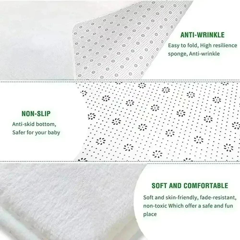 Floral Pattern Carpet Mat - Living Room and Bedroom Carpet Decoration  Romantic Design with Pink  Red Flowers and Green Leaves