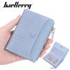 Baellerry Ladies' Fashion Short Purse Large Capacity Wallet Pu Leather Card Holder Cute Students Girls' Zipper Coin Purse