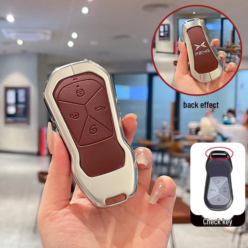 Xiaopeng Key Case for P7/P7i/P5/G6/G3/G3i/G9 Models - Metal Shell, Unisex