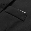 Completo da Uomo 2 Pezzi/Set Manica Lunga Tasche a Pattina Monopetto Monocolore Set Sposo Vestibilità Slim Blazer con Bavero Pantaloni Dritti