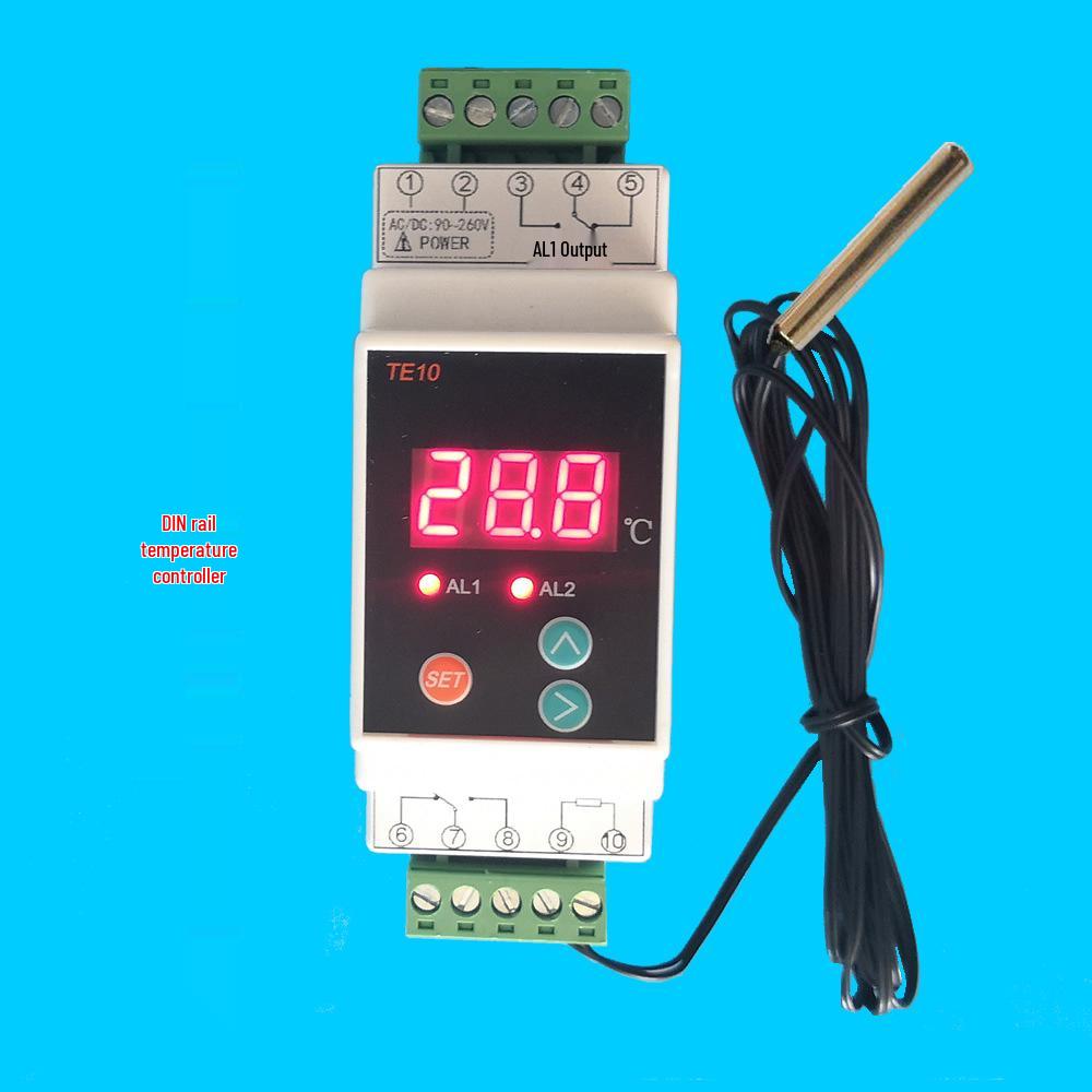 

Rail-Mounted Digital Temperature Controller for Heating & Cooling - Solar Powered