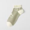 Female Summer Cotton Stripe Breathable Small Fresh Lace Bubble Mouth Boat Socks