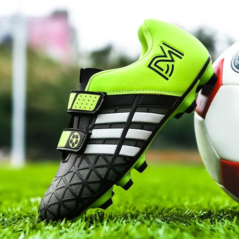 

New Kid Professional Football Boots TF Ankle Non-Slip Soccer Shoes FG Match Sneakers Boys Comfortable Sports Shoes Unisex 28