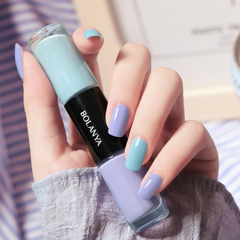 

2 в 1 двухсторонний лак для ногтей на масляной основе, быстросохнущий, не требующий УФ-лампы, долговечный, устойчивый к сколам лак для ногтей