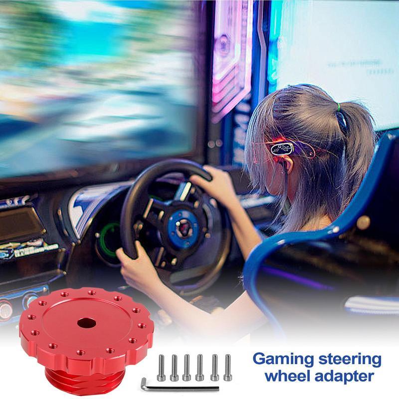 Aluminum Game Steering Wheel Adapter Connection Forthrustmaster TX T300 T500 TS Red Or Black Quick Release Steering Wheel Hub