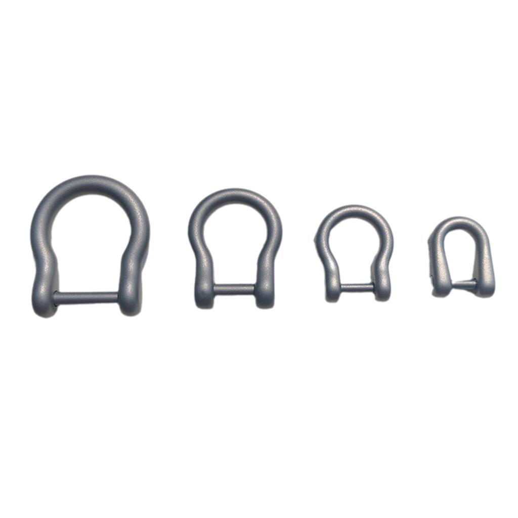 D-Rings Screw In Shackle Horseshoe Buckle Horseshoe Shape D Rings D-Shaped Metal Hoop Replacement for DIY Leather Crafts