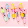 12 Cute Animal Ballpoint Pens, 4 in 1 Retractable Multicolor Ballpoint Pens, Multicolor Pens for Office School Household Supplies, Funny Pens for