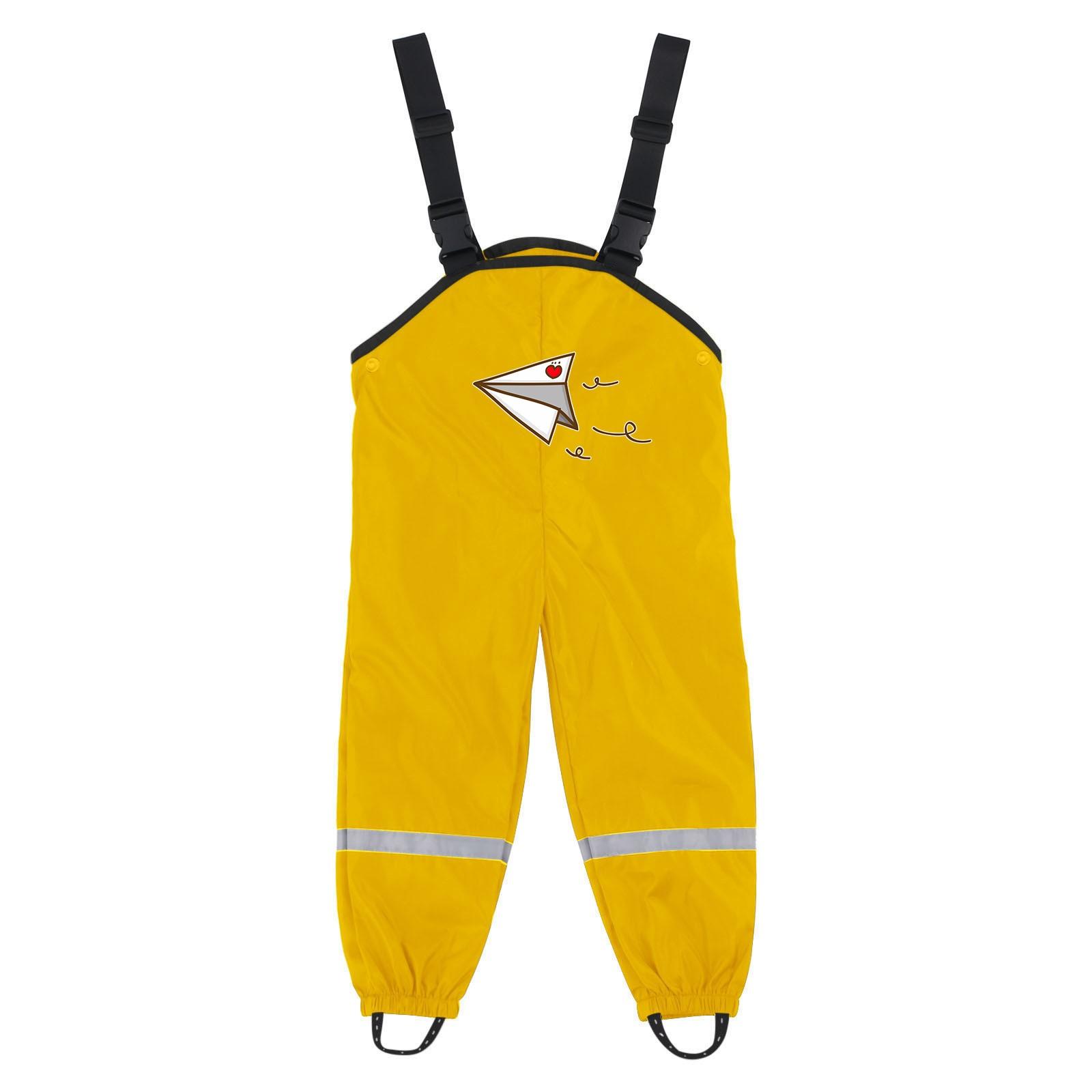 

Детский дождевик унисекс, ветрозащитные и водонепроницаемые грязевые брюки 98 жёлтый