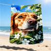 1pc Golden Retriever Outdoor Flannel Blanket , Machine Washable Perfect Gift for Birthday , Holiday Travel Accessory , Durable Material