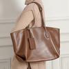 Burminsa Cowhide Genuine Leather Large Soft Shoulder Tote Bags For Women 2026 Luxury Designer Big Shopping Work Ladies Handbags