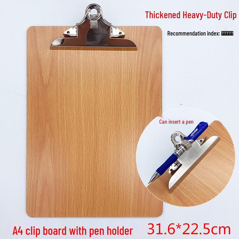 A4 Clipboard with Pen Holder, A5 Writing Pad, A3 Wooden Menu Holder, Cardboard Stationery Board