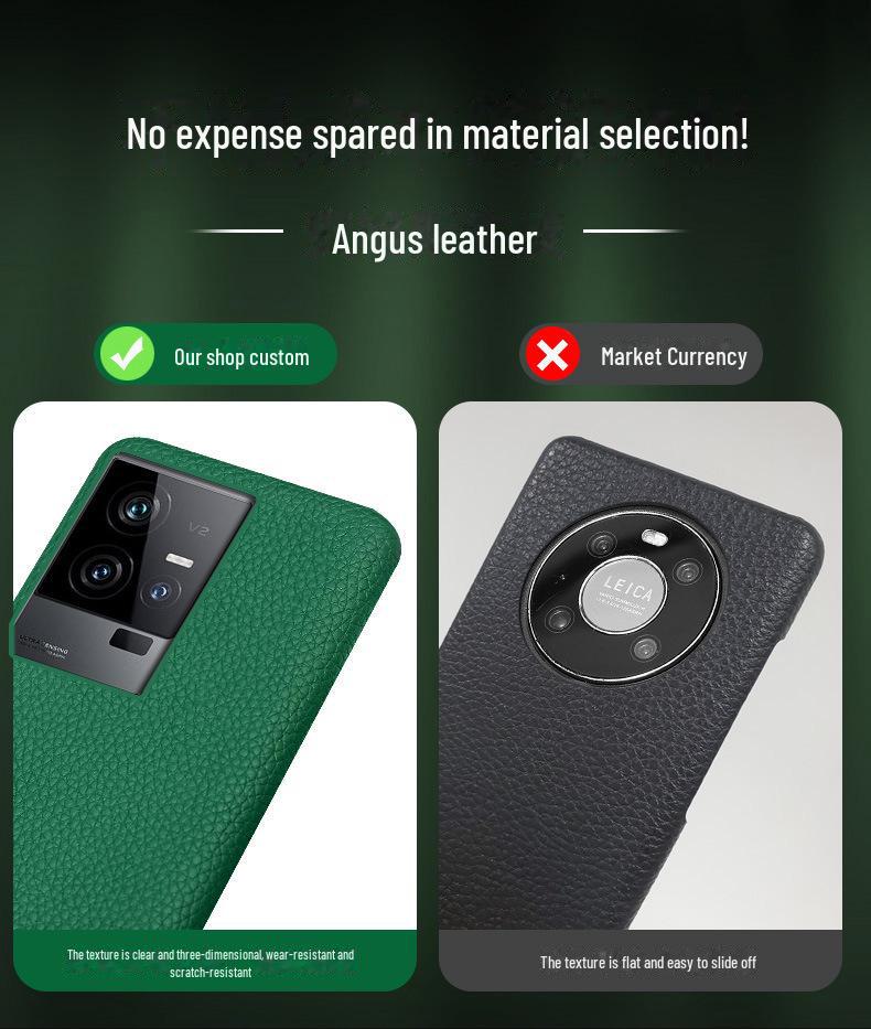 iQOO Z8 Leather Litchi Pattern Half-Cover Case