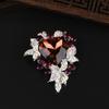 Vintage Crystal Brooch High -End Corsage Female Accessories Pin Simple Coat Suit Accessories