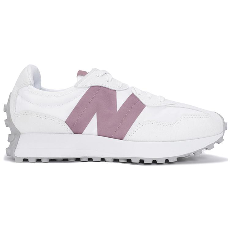 New Balance Nb 327 Comfortable Versatile Low-Top Casual Shoes Unisex sneaker White Purple Gray WS327WGP