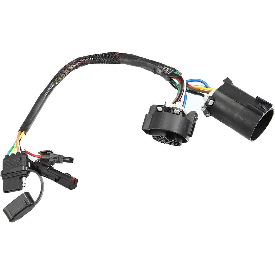 

7 Pin to 4 Way Trailer Harness for Installing Tailgate Light Bar Adapter,Tailgate Blade Lights Quick Connector Harness Reverse & 12V Wire Include,for