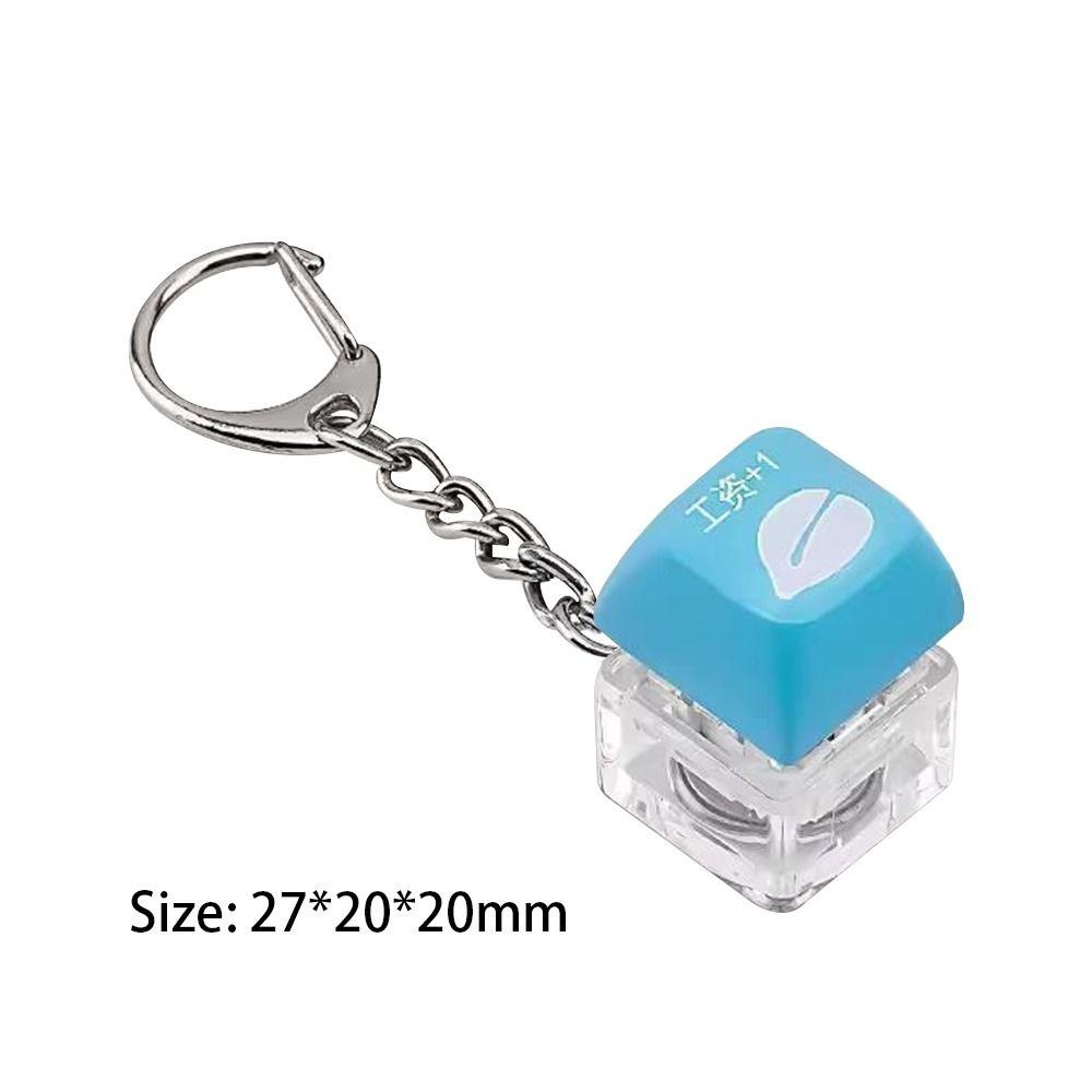 Relaxing DIY Keyboard Fidget Keychain Keys Button Keycap Clicker Pass The Time Relief Stress Finger Keyboard Caps