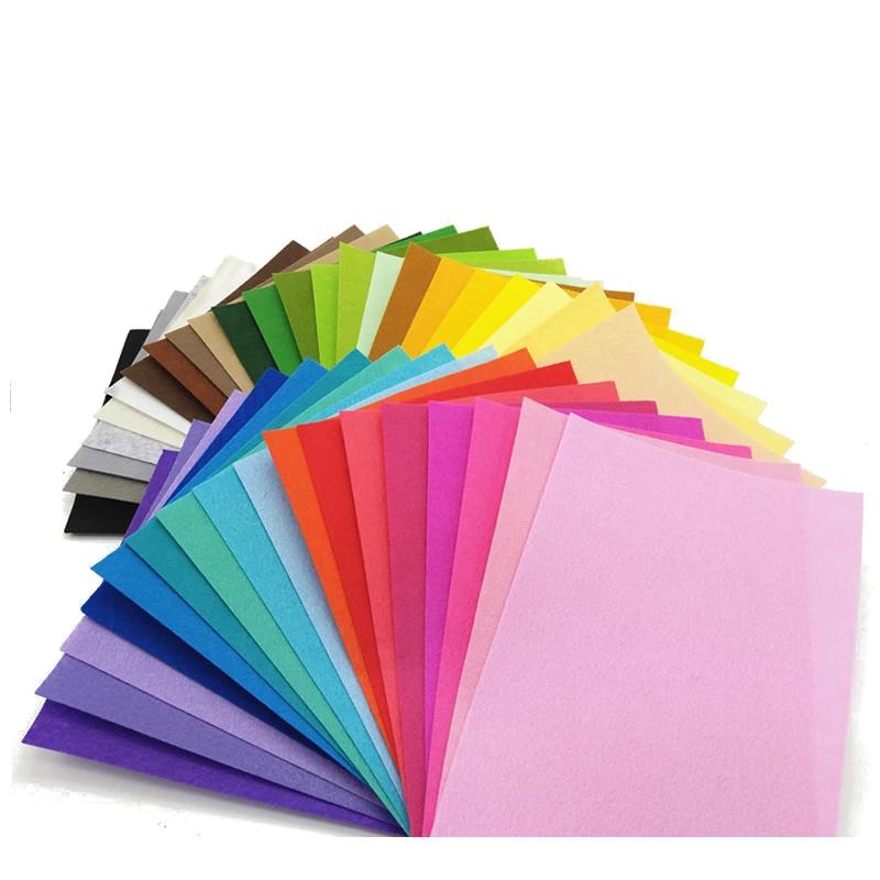 40pcs Colorful Non Woven Felt Fabric Sheets 40 Colors Nonwoven Patchwork Sewing Felts DIY Bundle For Sewing Dolls Crafts