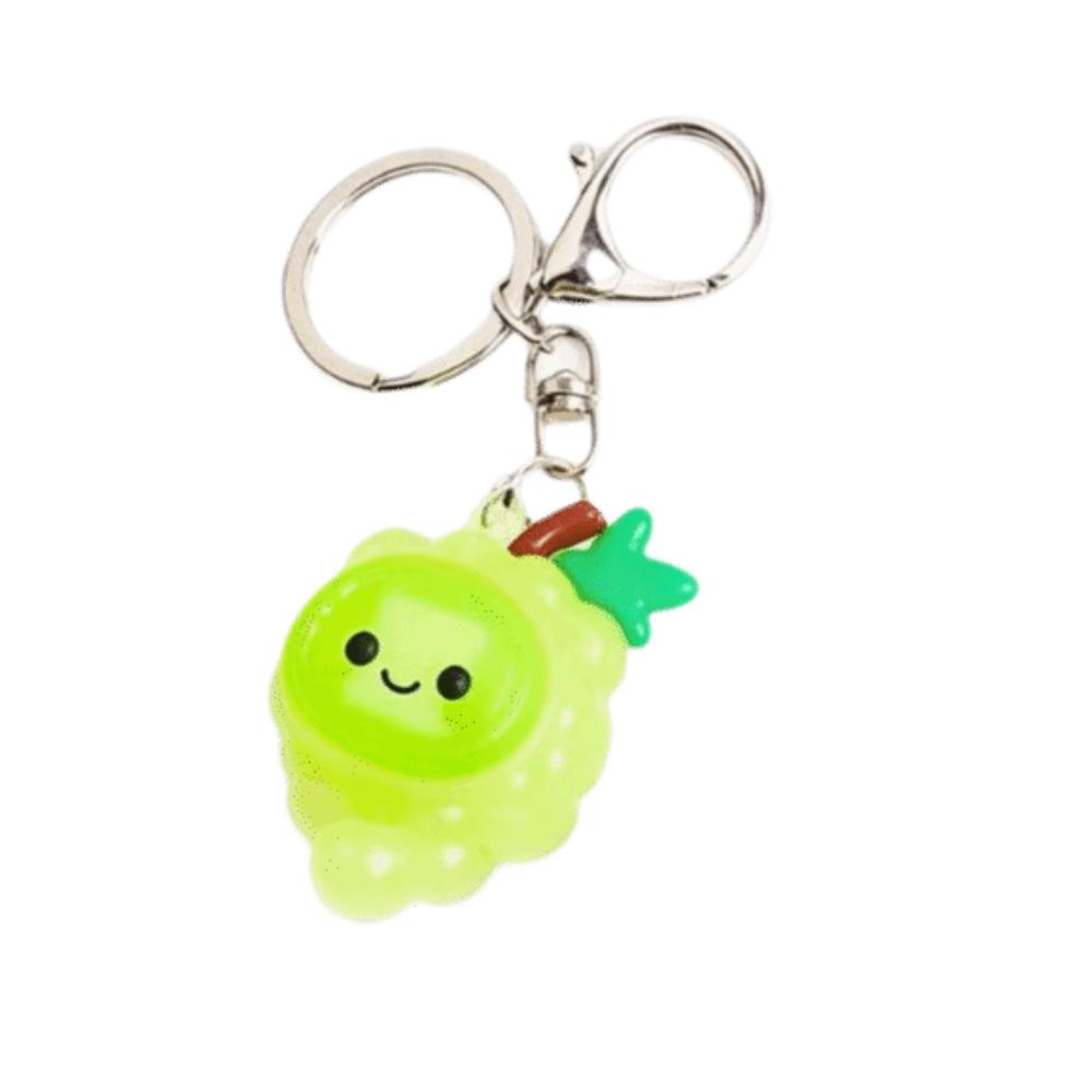 Pineapple Design Mini Pressable Strawberry Keychain Miniature blueberry Keychain Creative Gift Cherries
