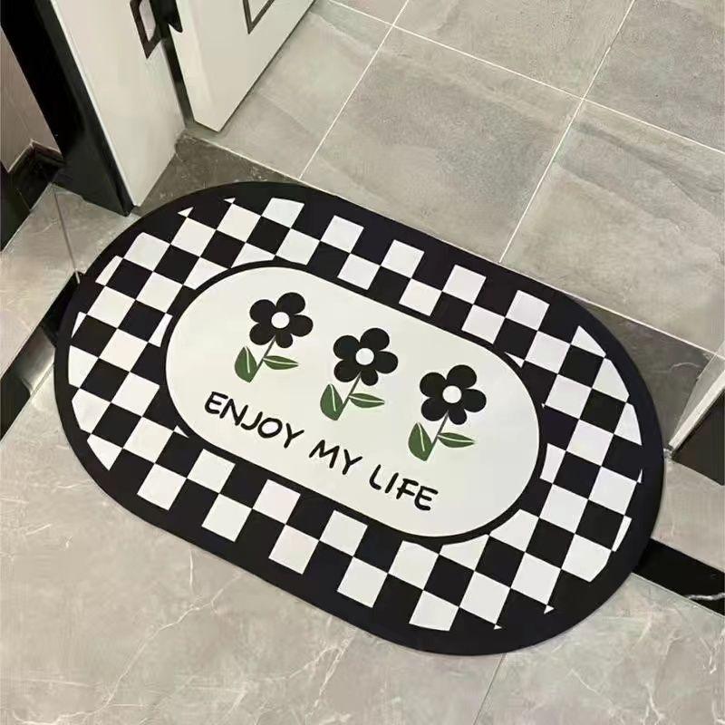 Diatom mud mat toilet water absorption anti-skid dry anti-skid