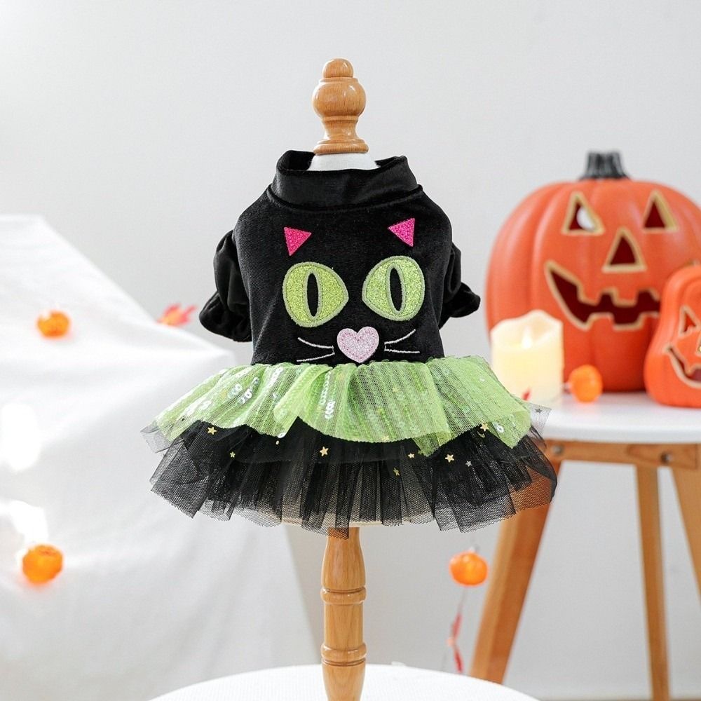 Comfortable Dog Halloween Dress Two Legged Dog Lace Skirt Cute Puppy Sweatshirt  Cosplay Party