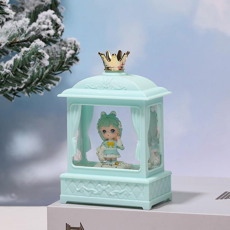 Modern Minimalist Resin Music Box With Star Light For Bedroom Decor Girls' Birthday Gift