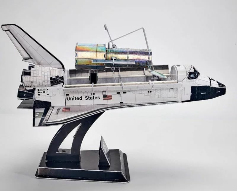 barchetta Space Shuttle Discovery German level 3D puzzle paper [Hasegawa craft]