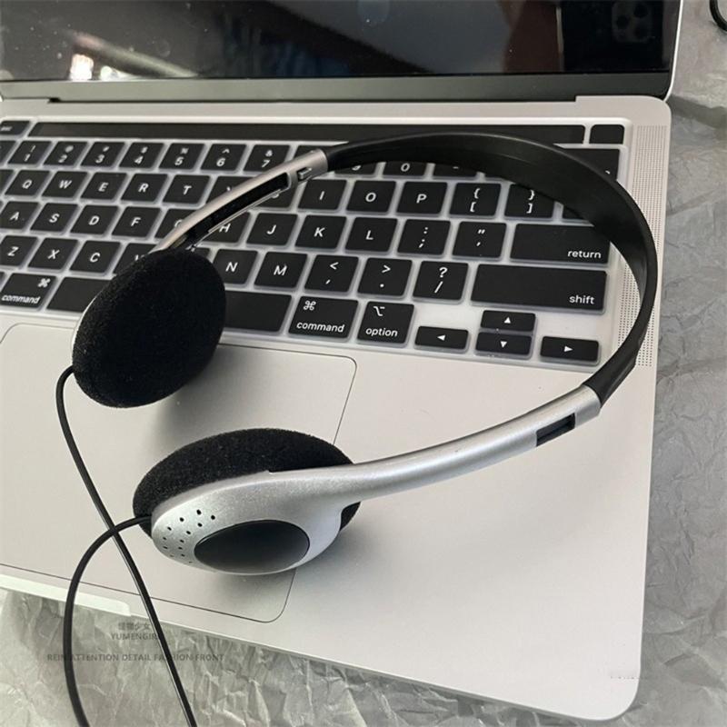 Comfortable Wearing Noise Reduction Portable Headphone Wired Headset Earbud 3.5mm Clear Headset Photo Props Personality