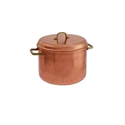 Hammered Copper Casserole Dish Ø30cm with Lid, 16L, for Gas and Ceramic